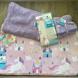 Enchanting Unicorn Bath Accessories-Unicorn Emblems On Bath Towels &So Much More